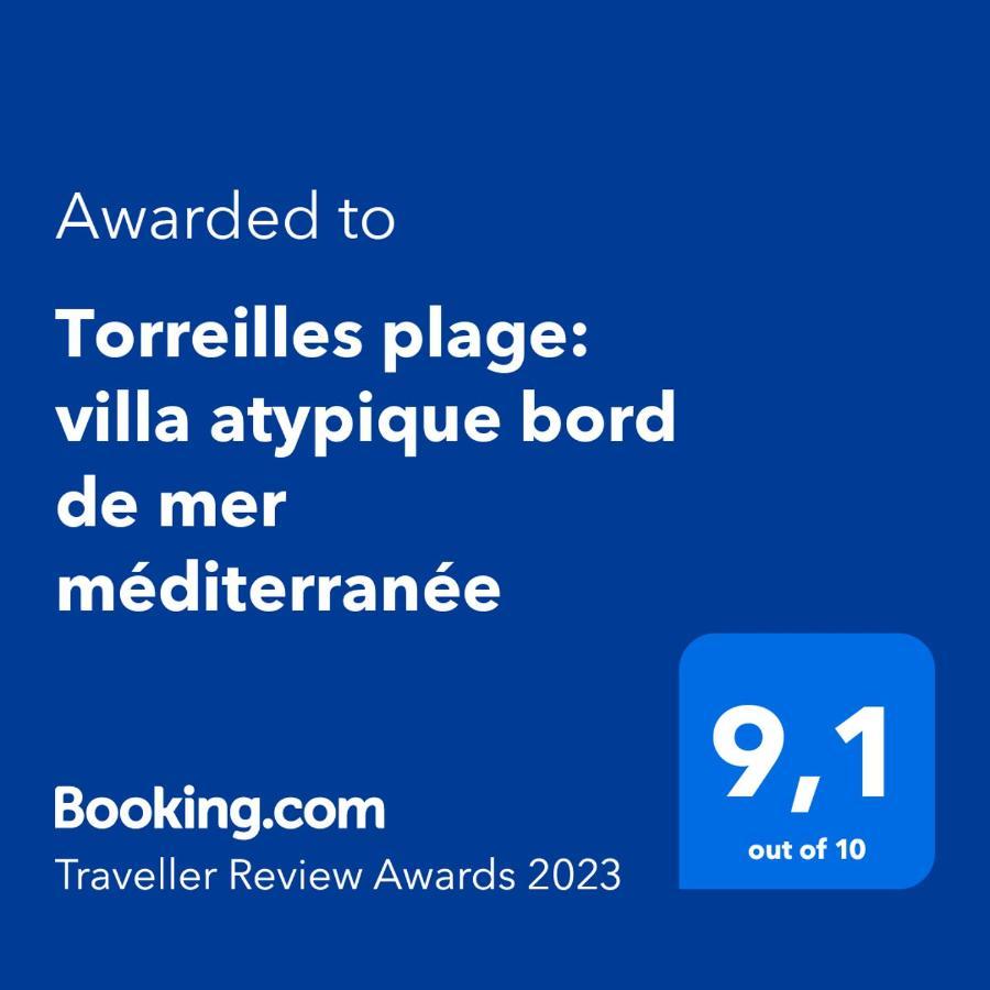 Torreilles plage: villa atypique bord de mer méditerranée Extérieur photo